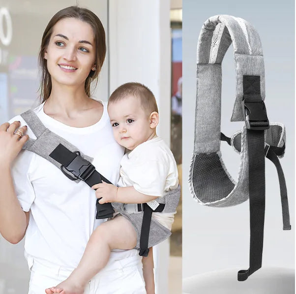 echarpe de portage grise adaptee aux enfants 0-4ans