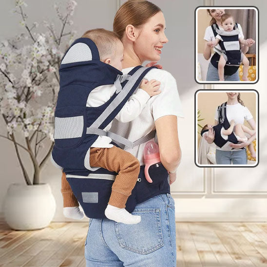 porte bebe bleu
